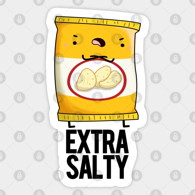 Extra Salty Funny Food Pun Sticker by punnybone